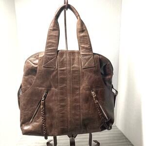 Latico Distressed Brown Leather Tote Handbag. Great Pre-Owned Condition